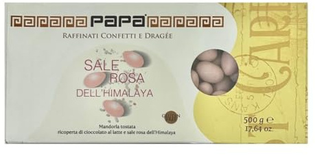 Generico Confetti Papa al Sale Rosa DELL'HIMALAYA 500g Colore Rosa Antico Perlato