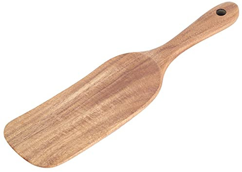 Spatule en bois pour la cuisine, spatule en bois de teck géante, pelle à friture en bois de qualité alimentaire, batterie de cuisine adaptée à la cuisine de restaurant familial (Pelle en teck 26 * 6)