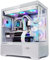 Zalman CHRONIX Mid Tower ATX Gaming PC Case with 3 x 120mm Prism ARGB Fans Preinstalled, 360mm Radiator Support, Type-C 3.2 Ready, Supports 50 Series Graphics Cards, White