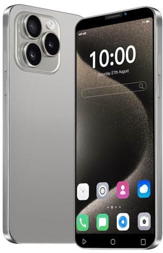 JtQtJ JtQ15P Cheap Smartphones, Android OS with 5.0 Inch IPS Display, Dual SIM, Dual Cameras, 16GB ROM (Expandable to 128GB), WiFi, GPS, Bluetooth, Face ID Basic Mobile Phones (JtQ15P-Grey)