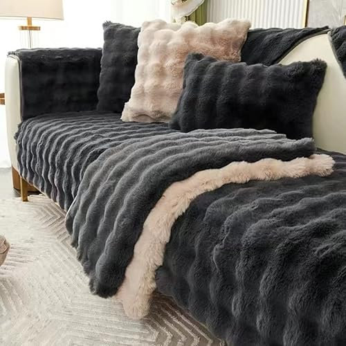 Luxuriöser Samt-Sofabezug für 1/2/3/4-Sitzer, rutschfest, Ecksofa-Schutz für Haustiere, einfarbig, L-Form, Couch-Überwurf, erhältlich in Farbe A, Größe: XXXL