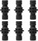 APOMOONS 6 Pièces Noires Double Connecteur de Tuyau D'arrosage Connecteur Coupleur Double Connecteur Raccord de Tuyau pour Rallonge de Tuyau, Raccord de Conduite D'eau