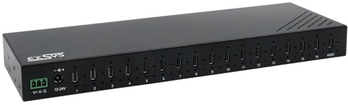 Exsys EX-12276HMS 16-Port USB 3.2 Gen 2 Metall HUB, mit 16x C-Anschlüsse