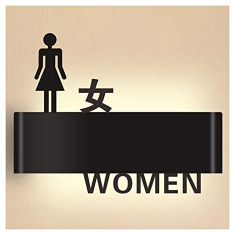 Panneau lumineux pour toilettes, Panneau de toilettes for hommes et femmes, panneaux de toilettes for entreprises, affichage LED(D)