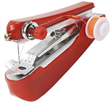 DOITOOL Máquina De Coser Portátil Mini Multiusos Roja Para Costura Manual, Hilos Aleatorios, Compacta y Ligera, Adecuado Para Hogar, Viajes y Reparaciones Rápidas, Uso Todo El Año