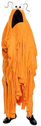 Maskworld Die Sesamstraße – Yip Yip Marsianer Kostüm - orange - Einheitsgröße für Erwachsene - Verkleidung Karneval, Halloween, Motto-Party