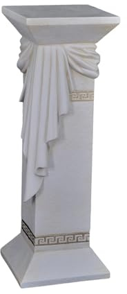 Generisch Säule Mäander Style Beistelltisch Dekosäule 100cm Griechische Antik Retro Rokoko Säule Barock Blumenständer Handbemalt