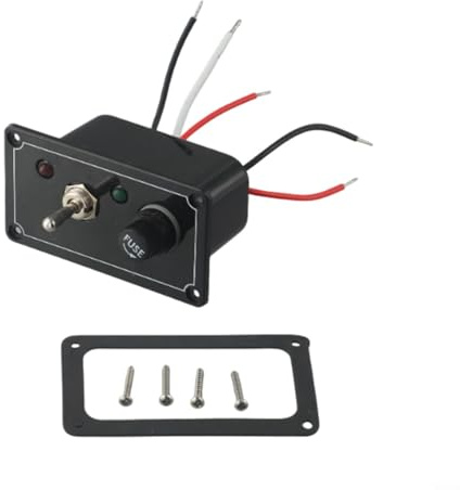 Marine Bilgepumpen-Schalter-Panel, 3-Positionen, 12 V Gleichstrom-Schalter mit Sicherungshalter, geeignet für Yachten und Wohnmobile
