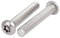 sourcing map sourcingmap® M8x50mm 304 Cabeza de botón de acero inoxidable tornillos de máquina de seguridad Torx 2pcs