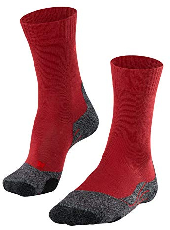 FALKE TK2 Crest Wandersocken mittelstarke Polsterung antiblasen warm Trekkingsocken Thermo atmungsaktive schnelltrocknende klimaregulierende geruchshemmende Wolle Funktionsmaterial für Damen 1 Paar