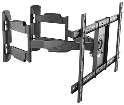 RICOO TV Wandhalterung Fernseher Halterung Fernsehhalterung für Wand für 37-70 Zoll Universal Smart Flach Curved Schwenkarm S5364 Schwenkbar Neigbar Fernseh-Arm bis 45 Kg & VESA 600 (400) x 400 mm