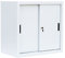 Schiebetürenschrank komplett montiert Schwebetürenschrank Büro Aktenschrank Sideboard aus Stahl weiß 750 x 800 x 450 mm (H x B x T) 550087