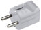 Meister Schutzkontakt-Stecker - Kunststoff - silber - 250 V - 16 A - Maximaler Kabelquerschnitt 2,5 mm² - IP20 Innenbereich - Gerade Einführung / Schuko-Stecker mit Zugentlastung / 7421040