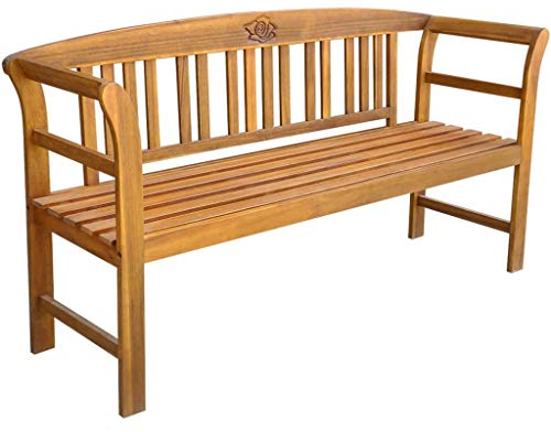 Festnight Gartenbank | Holz Parkbank | Terrasse Holzbank | Outdoor Sitzbank | Balkonbank | Massives Akazienholz 157 x 45 x 82,5 cm