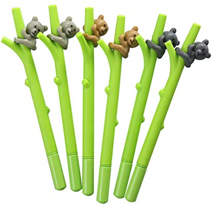 Toyvian 12 stücke Gelschreiber Koala Decor Ink Gelschreiber Fine Point Roller Marker Stift Student Kinder Büro Geschenk Gastgeschenke (zufällige Farbe)