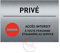 AUA SIGNALETIQUE - Plaque de porte Aluminium brossé imprimé AluSign - 210x150 mm - Double Face adhésif au dos (Privé 6)