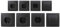 MC POWER - FLAIR - Wand Steckdosen und Schalter Set | Einsteiger | 16-teilig | anthrazit, matt