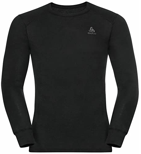 Odlo Herren Active Warm Eco Bi Top Crew Neck Longsleeve Laufbekleidung Longsleeve Black - Schwarz M