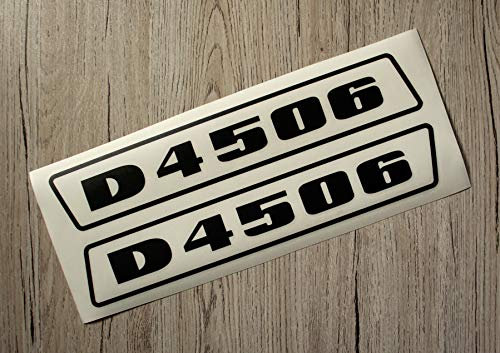 Deutz Aufkleber für Traktor D4506 Logo Emblem Sticker Label schwarz (bis 1974)