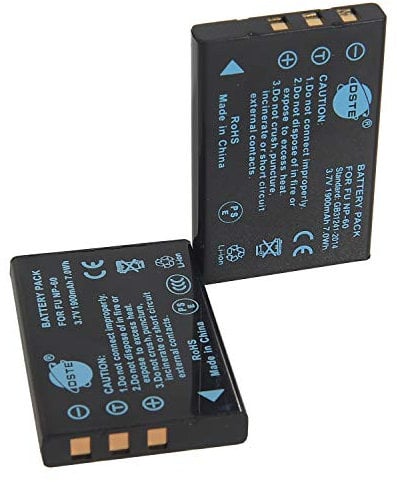 DSTE 2-Pack NP-60 Battery Compatible for FUJIFILM FinePix 50i 601 F401 Zoom F410 Zoom F601 Zoom M603 Zoom EasyShare DX6490 DX7440 DX7590 DX7630 LS420 LS433