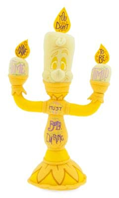 Die Schöne und das Biest, Lumiere Wisdom Plüsch-Spielzeug, 6 von 12 Stück, neu gekennzeichnet