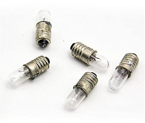 QINGKONG YFlifangting 50pcs / Lot Mini indicatore Lampadina E5 1.5V 6.3V 12V 24V 0.1A Lampadina Miniatura della Lampada del Segnale della Lampadina della Piccola Lampadina (Wattage : 24V)