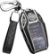 HIBEYO Smart Autoschlüssel Hülle passt für BMW Schlüsselhülle Schutzhülle passt für BMW Neu 5er 7er i8 730li 740li 750li Neuen X3 X7 Schlüsselbox Display Key Schlüsselgehäuse TPU Leder Texture-Silber