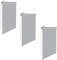 IDMarket - Set mit 3 Rollos, L 124 x H 225 cm, für Pergola, Hellgrau