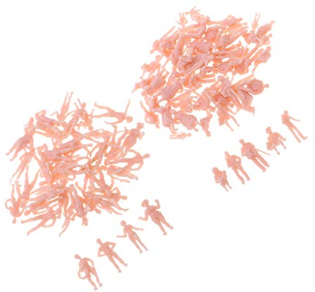 Dickly 100 Stück 1/87 HO Maßstab 15 Mm Miniaturfiguren Menschliches Unbemaltes Modell
