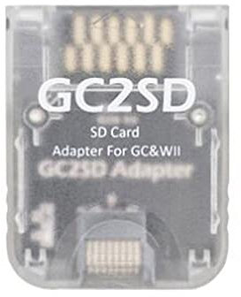 NUHFUFA TF Card Reader GC2SD Memory Card Adapter Micro SD Card Reader for NS GameCube Wii Console (Transparent)