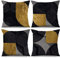 ASDCXZ Schwarz Kissenbezug 50x50 cm 4er Set, Nordeuropa Modern Grau Schwarz Gelb Sofa Dekokissen Kissenbezüge Kissenhülle Waschbar Polyester Flachs Textil Outdoor Kopfkissenbezug Kissen Bezug