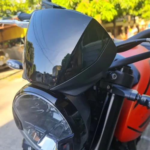 Midimttop Motorcycle Windshield Windscreen fit for Triu-mph Trident 660 Trident660 Trident-660 2021 2022 2023 Motorcycle Accessories Wind Deflectors (Black)