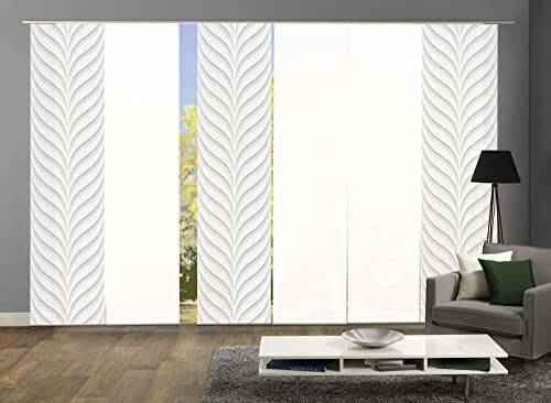 wohnfuehlidee 6er-Set Flächenvorhänge Marika Blickdicht, Höhe 245 cm, grau