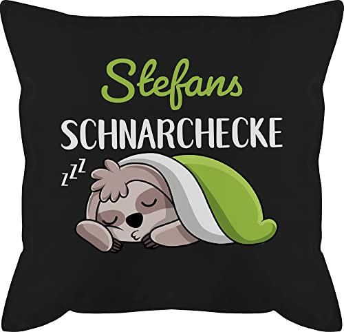 Kissen 50x50 - Schnarchecke Faultier Geschenk I - 50 x 50 cm - Schwarz - füllung Geschenke für schnarcher Schnarchen sofakissen schnarchplatz schnarchkissen schnarch Name schnarchecken