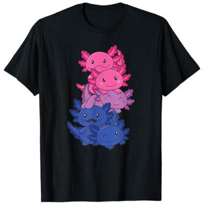 Bisexuell Flagge Pride Monat LGBTQ Bi Axolotl T-Shirt