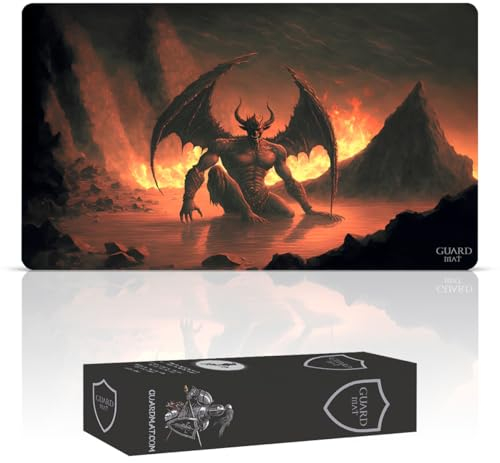 Guard Mat - Devil Mirage (Genähte Kanten) – Spielmatte für Magic – Spielmatten für Magic The Gathering – Playmat kompatibel mit MTG, YuGiOh, Der Herr de Ringe, Pokemon, TCG, Kartenspielmatte