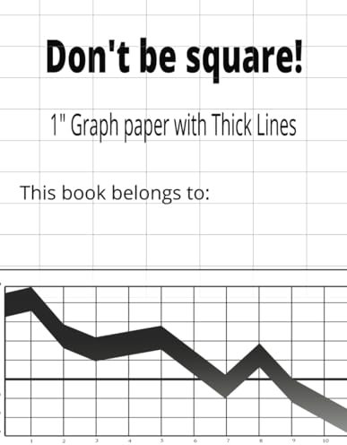 1” Inch Thick Line Graph Paper: Creative Grids for Kids and Adults (Graph and Planning papers)