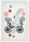 artboxONE Poster 45x30 cm Natur Blumen Fahrrad mit Hase - Bild Kunstdruck Blumen Fahrrad Geschenk Geburt