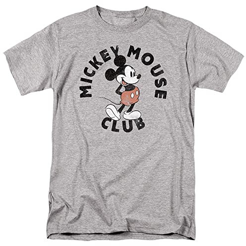 Cotton Soul Disney Mickey Mouse Club Unisex T Shirt, Grey Heather, XXX-Large