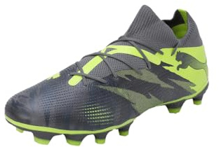 Puma Mens Future 7 Match Rush Firm Ground Football Boots Grey/Lime 10 (44.5)