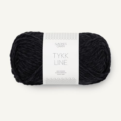 SANDNES GARN Tykk Line - Farbe: Svart (1099) - 50 g/ca. 60 m Wolle