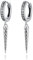 ROMANTICWORK Wikinger Runen Ohrringe 925 Sterling Silber Spike Ohrringe Huggie Creolen mit keltischem Knoten nordischer Wikinger Schmuck Geschenke für Herren Männer Damen