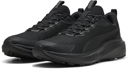 Puma Skyrocket Lite Trail Adult Unisex Straßen-Laufschuh, Black-COOL Dark Gray, 37.5