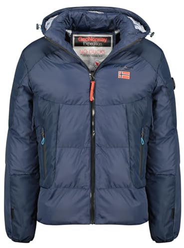 Geographical Norway Casidan Men Veste Coupe Vent Homme Outdoor - Blouson Deperlant Manches Longues Hommes - Manteau Pluie Randonnee Saison Printemps Ete Automne Hiver (Marine S)