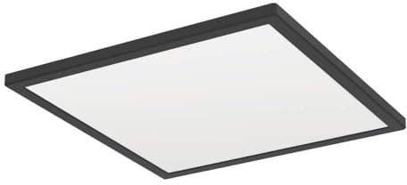 EGLO LED Deckenleuchte Rovito, runde Badezimmer Deckenlampe mit Fernbedienung, Badlampe Decke aus Kunststoff in Schwarz und Weiß, Deckenbeleuchtung warmweiß-kaltweiß, IP44, 39x39 cm