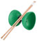 Diabolo, ABS-Diabolo-Set mit DREI Lagern. Interessantes chinesisches Yoyo mit farbigen Diablolo-Stäben für Jung und Alt (Green)