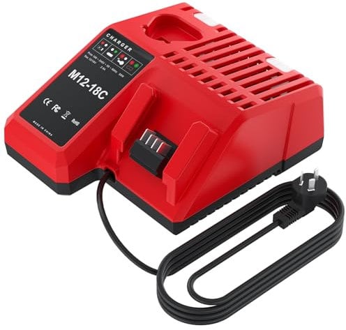 M12 M18 Battery Charger for Milwaukee Charger 12V 18V XC 48-59-1812 48-11-1820 48-11-2402 48-11-1840 48-11-1850 48-11-1852 48-11-2401 Li-ion Tool Battery