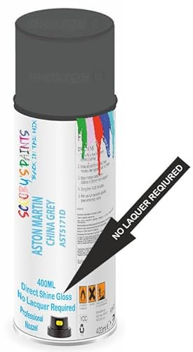 SCOOBYS PAINTS BACK IN THE MIX Direct Gloss Aerosol Spray Paint For Aston Martin China Grey Code: Ast5171D No Lacquer Required