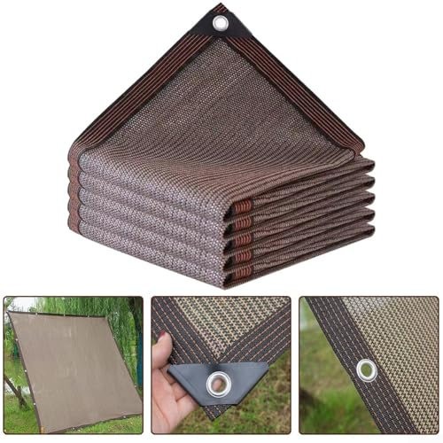 Profitez du soleil en toute sécurité, filet pare-soleil d'été marron pour abri de jardin (3 x 4)