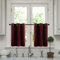 Skcess 2PCS Scheibengardine Dunkelrot, Polyester Verdunklungsvorhang Doppelseitiges, Einfarbiges Muster Gardine Kurz 132X137CM